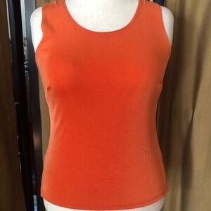 West End Orange Acetate Tank Blouse